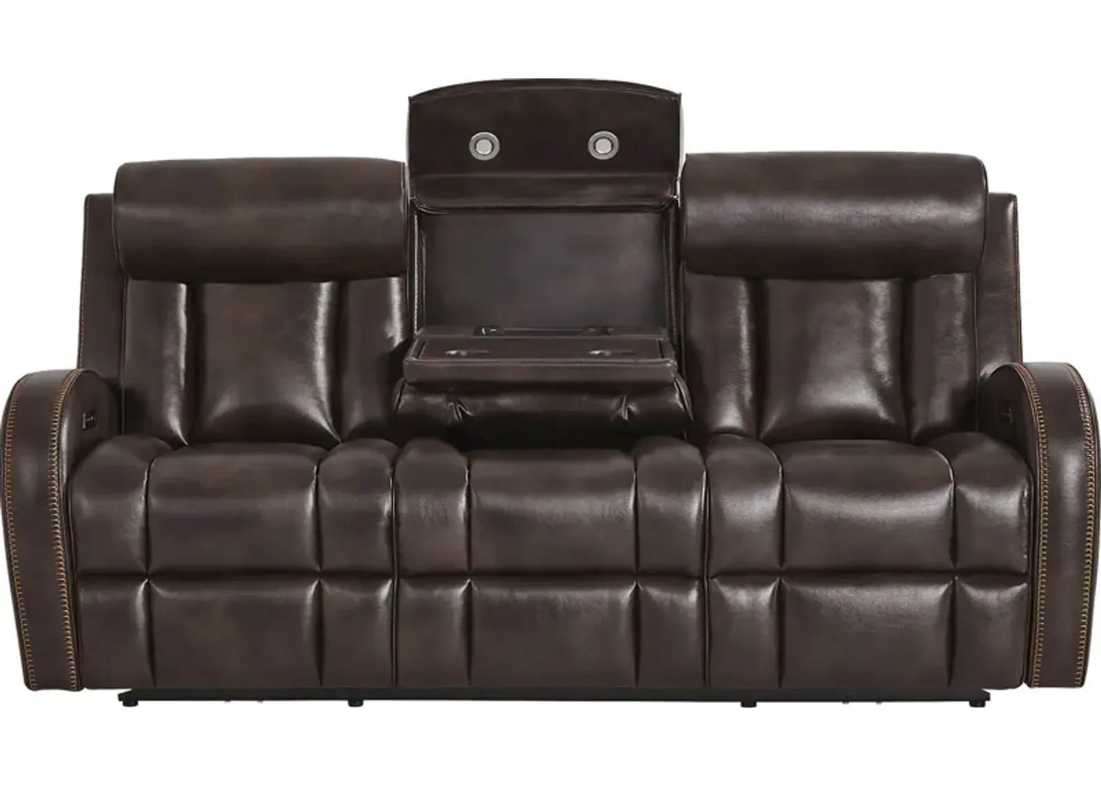 Copperfield Brown Dual Power Reclining Sofa