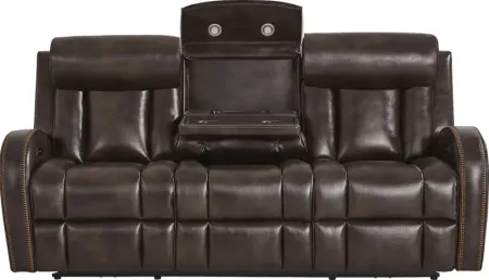 Copperfield Brown Dual Power Reclining Sofa