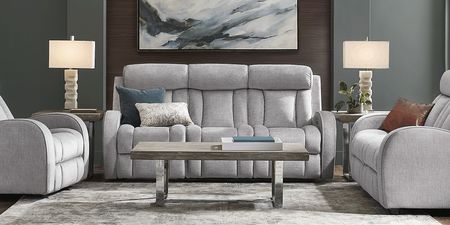 Copperfield Gray Dual Power Reclining Sofa