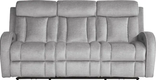 Copperfield Gray Dual Power Reclining Sofa