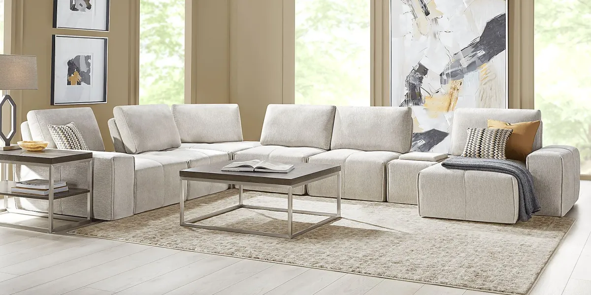 Laney Beige 7 Pc Sectional