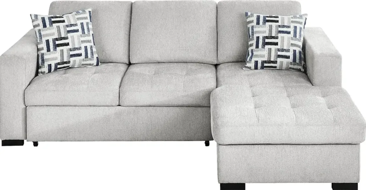 Geneva Gray 5 Pc Sleeper Sectional Living Room