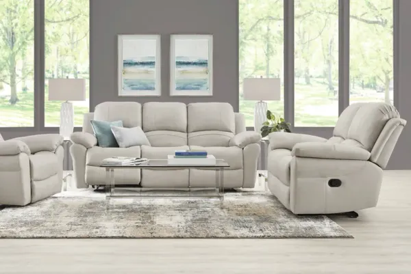 Vercelli Way Stone Leather 2 Pc Reclining Living Room