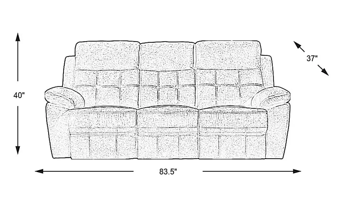 Hanton Heights Slate Reclining Sofa