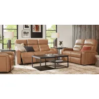 Sierra Madre Saddle Leather 6 Pc Living Room with Reclining Sofa