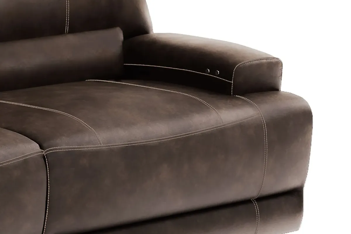 Warrendale Chocolate Power Reclining Sofa