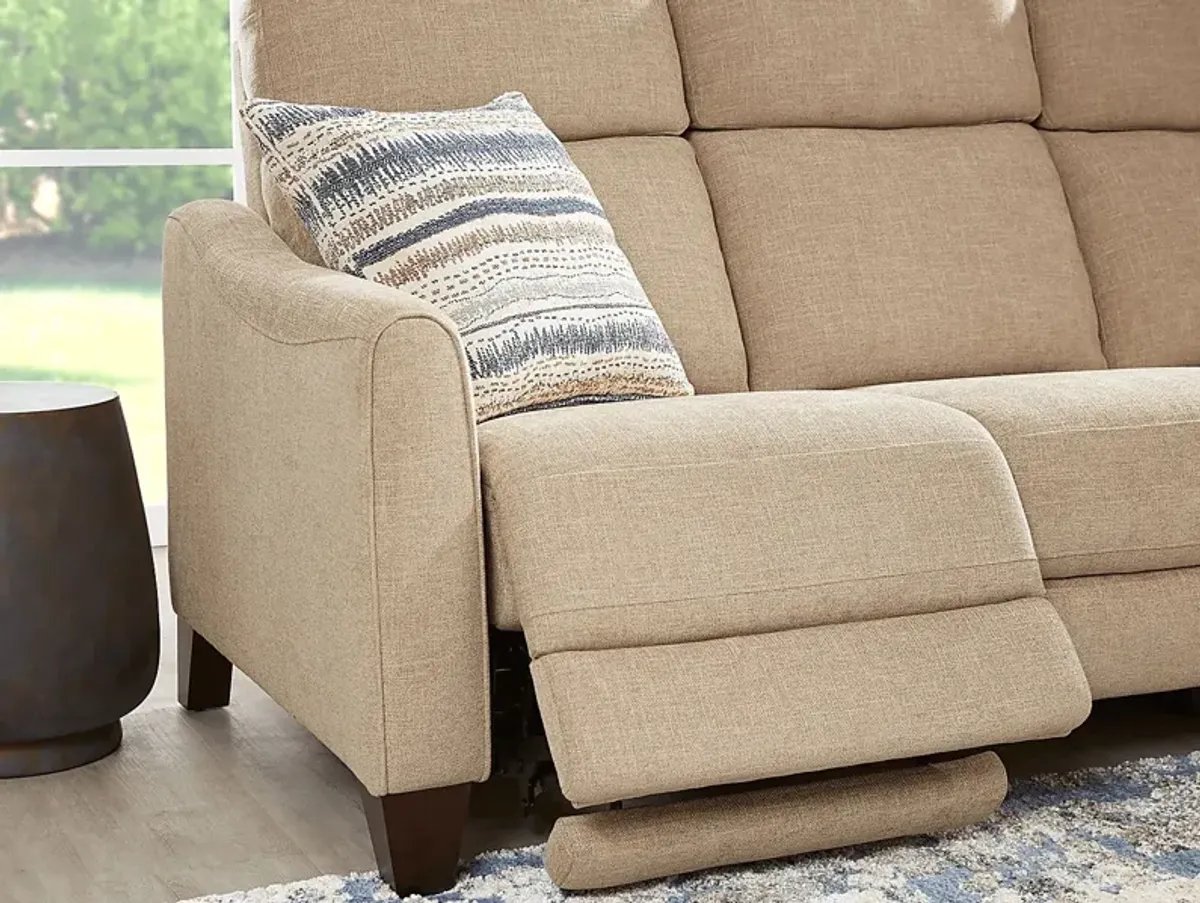 Stonecrest Camel 5 Pc Living Room with Dual Power Reclining Sofa