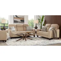 Stonecrest Camel 5 Pc Living Room with Dual Power Reclining Sofa