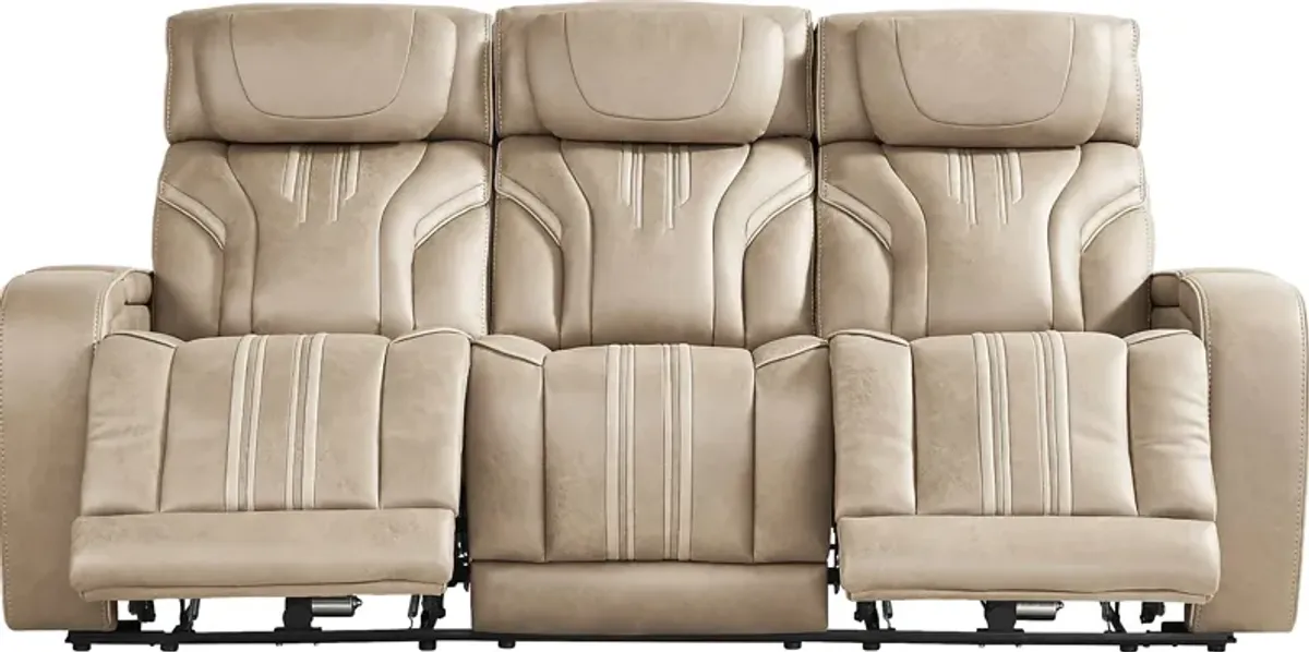 Southlake Sand Triple Power Reclining Sofa with Audio