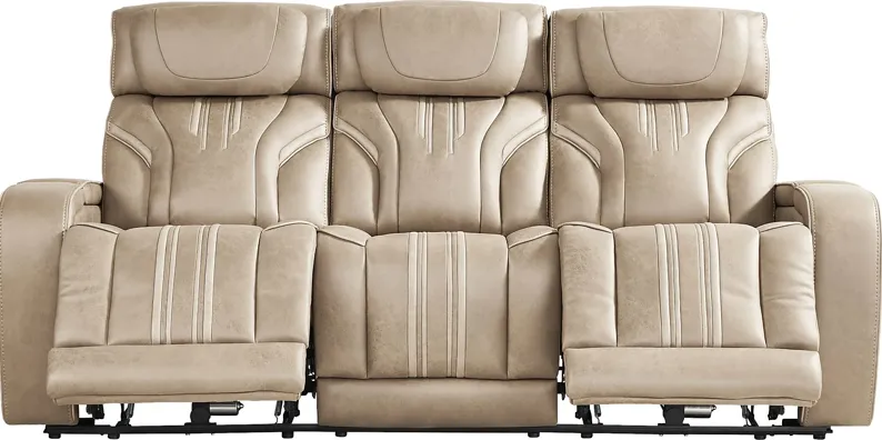 Southlake Sand Triple Power Reclining Sofa with Audio