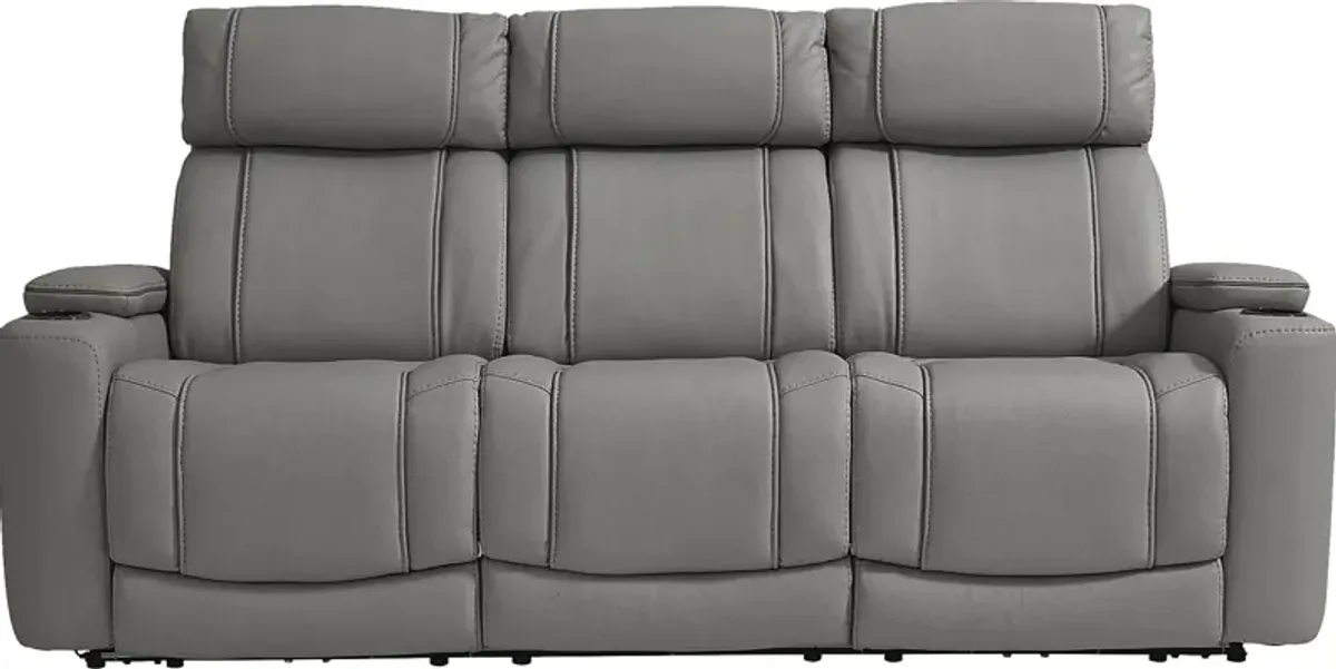 Haven Point Charcoal Dual Power Reclining Sofa