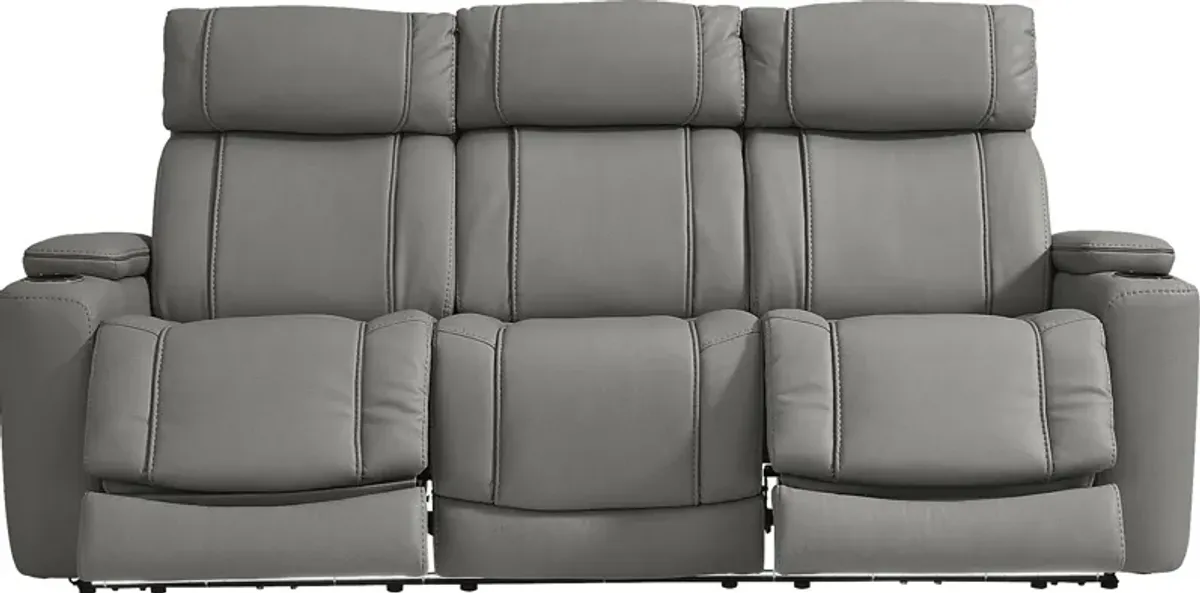 Haven Point Charcoal Dual Power Reclining Sofa