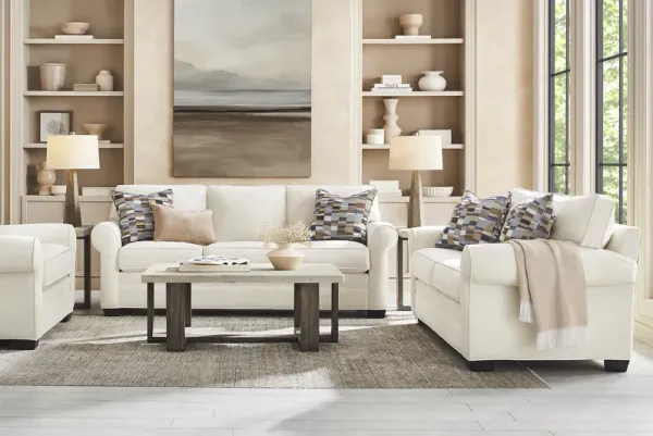 Bellingham Ivory 7 Pc Living Room with Sleeper Sofa