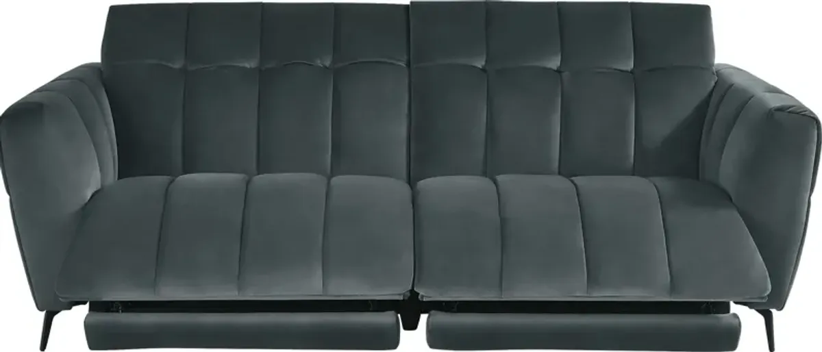 Belden Place Teal Dual Power Reclining Sofa