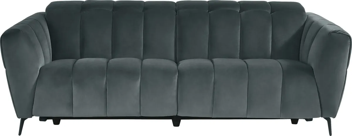 Belden Place Teal Dual Power Reclining Sofa