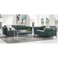 Belden Place Teal 5 Pc Dual Power Reclining Living Room