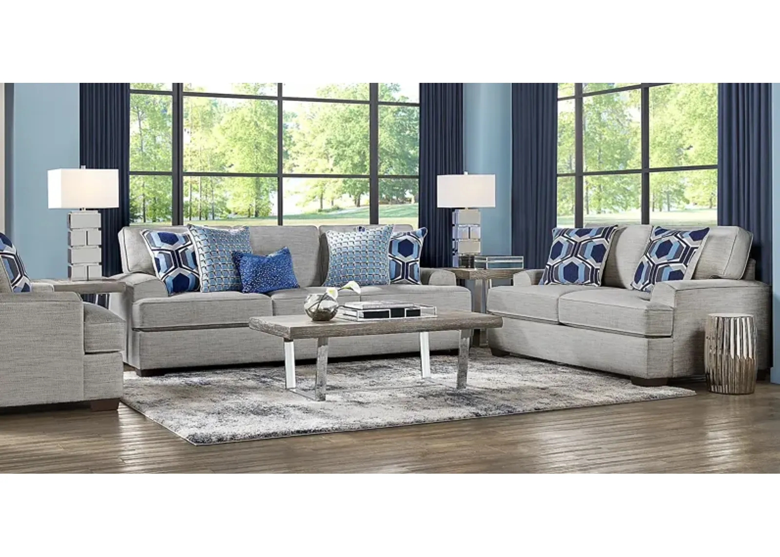 Hutchinson Gray 3 Pc Living Room