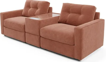 ModularOne Copper 3 Pc Sectional with Media Console