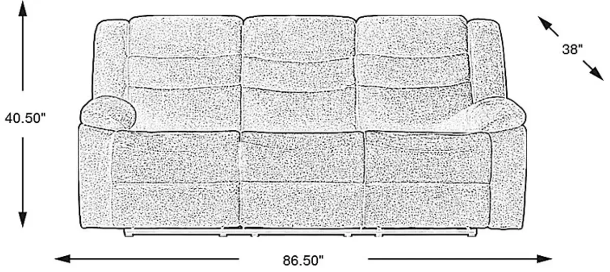 Swansea Gray Reclining Sofa