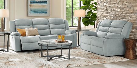 Swansea Mint 7 Pc Living Room with Reclining Sofa