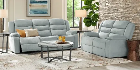 Swansea Mint 7 Pc Living Room with Reclining Sofa