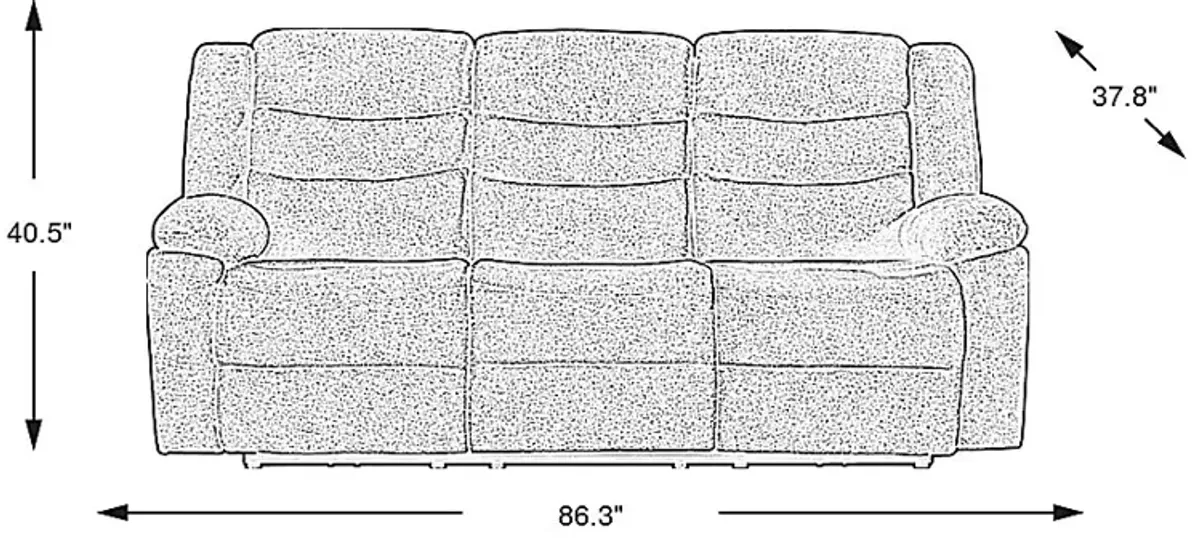 Swansea Granite Reclining Sofa