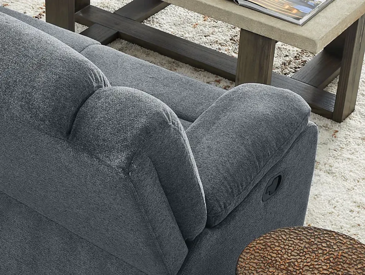 Swansea Blue Reclining Sofa