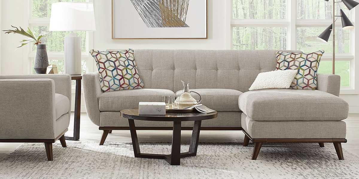 East Side Mushroom 5 Pc Sectional Living Room