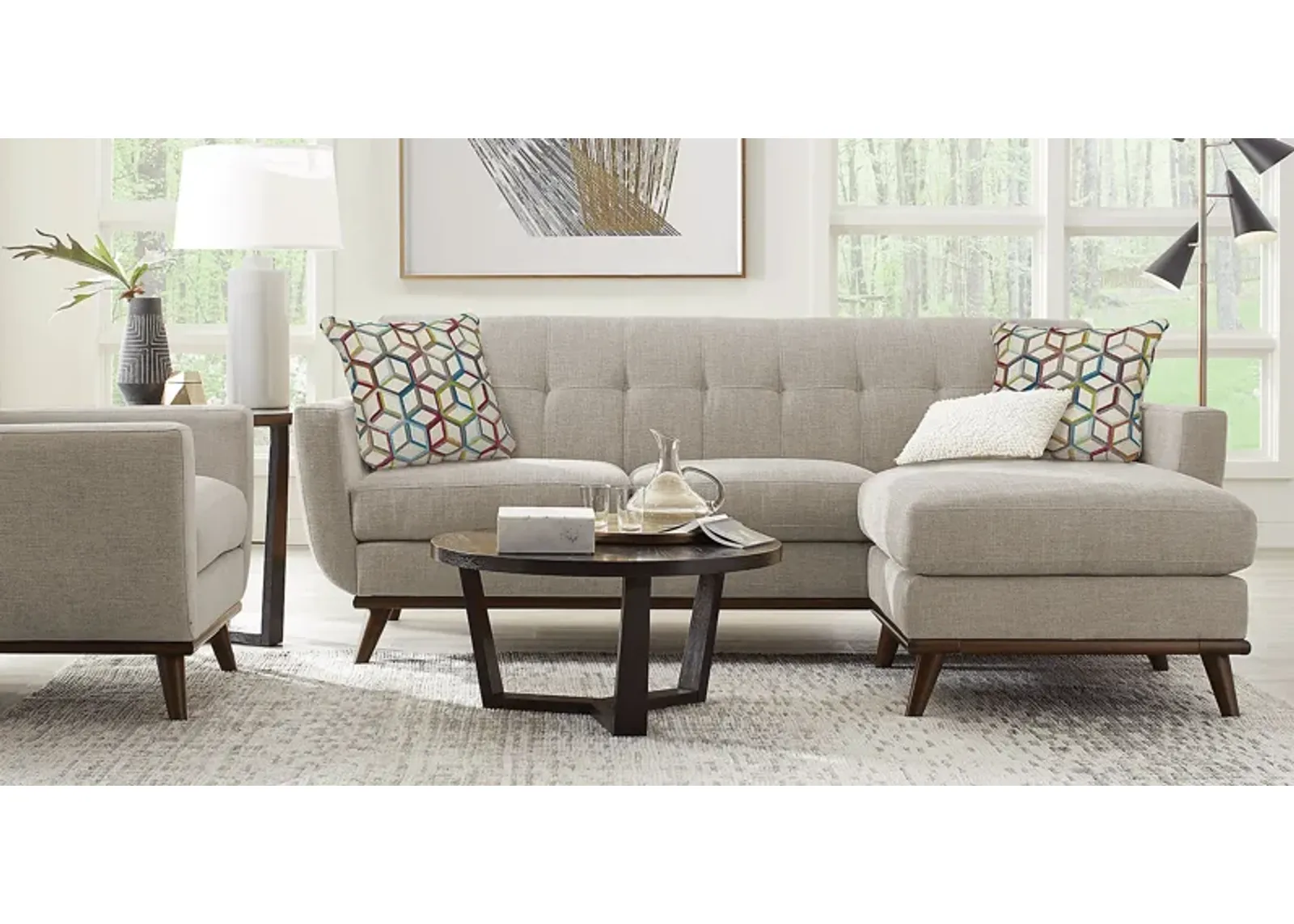 East Side Mushroom 5 Pc Sectional Living Room