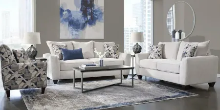 Sandia Heights Beige 7 Pc Living Room with Sleeper Sofa