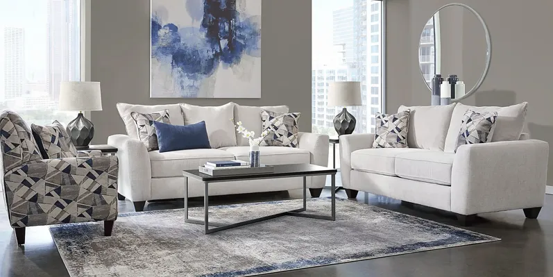 Sandia Heights Beige 7 Pc Living Room with Sleeper Sofa