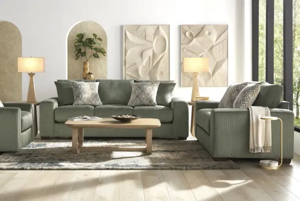 Cordelle Green 7 Pc Living Room
