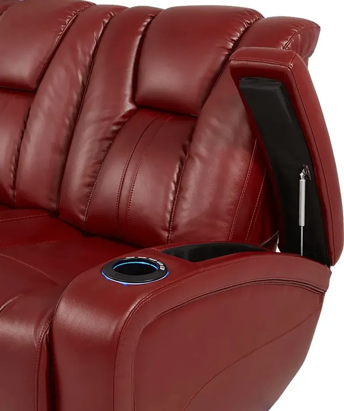 Kingvale Court Red Dual Power Reclining Sofa