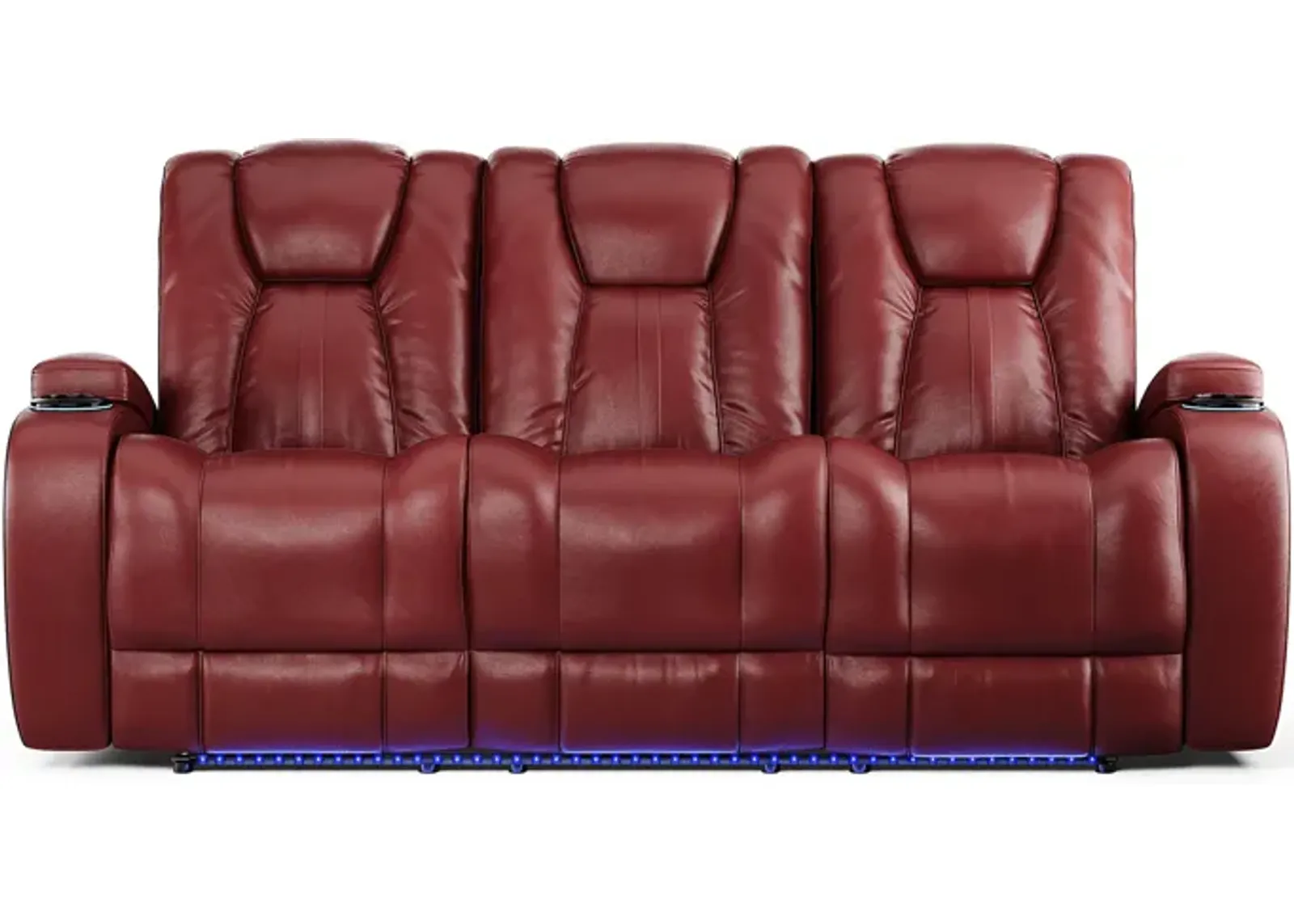 Kingvale Court Red Dual Power Reclining Sofa