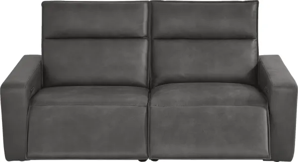 ModularTwo Charcoal 2 Pc Dual Power Reclining Loveseat