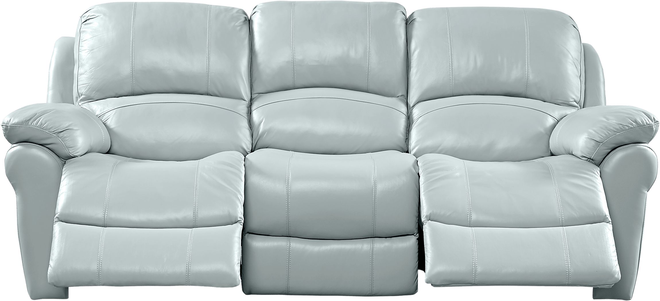 Vercelli Aqua Leather 7 Pc Power Reclining Living Room