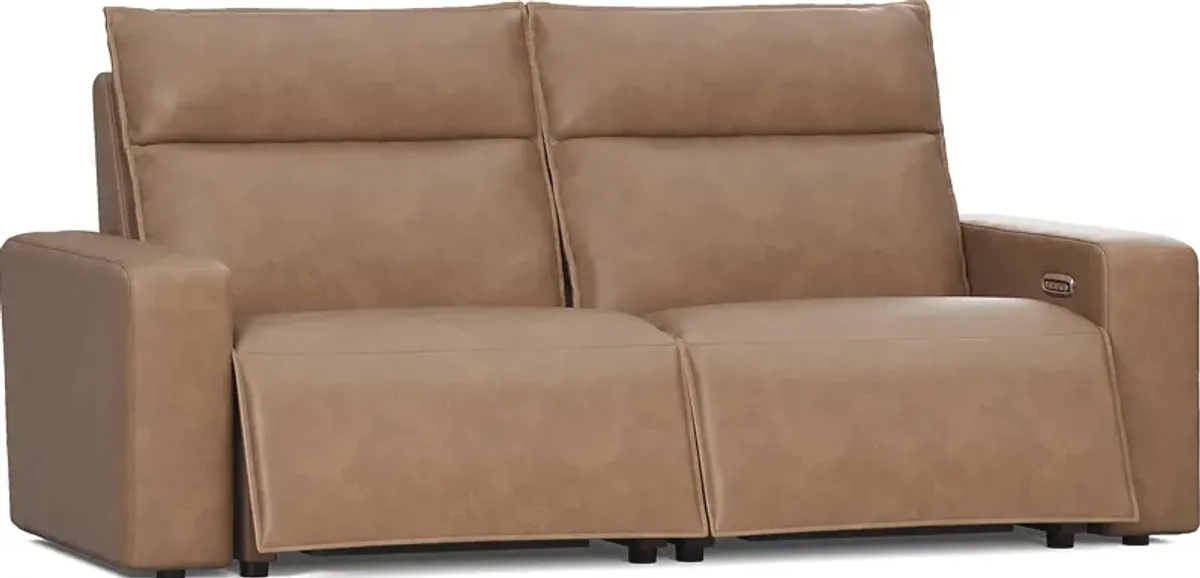 ModularTwo Saddle 2 Pc Dual Power Reclining Loveseat