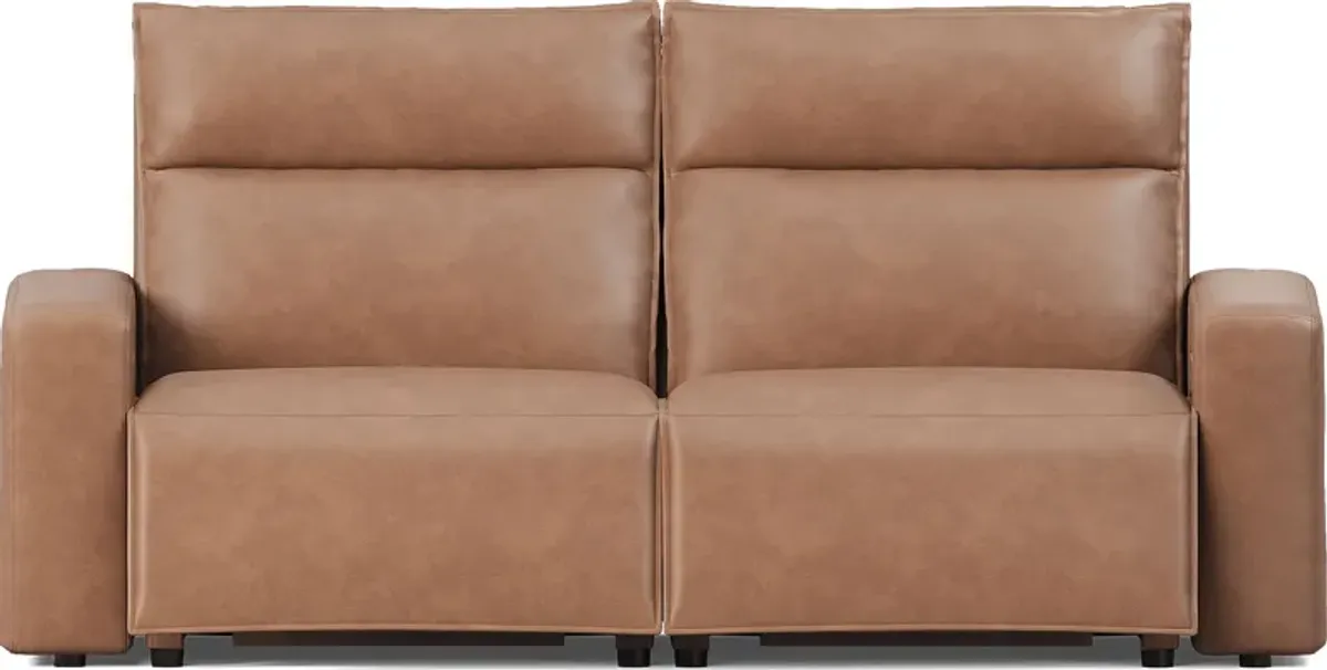 ModularTwo Saddle 2 Pc Dual Power Reclining Loveseat