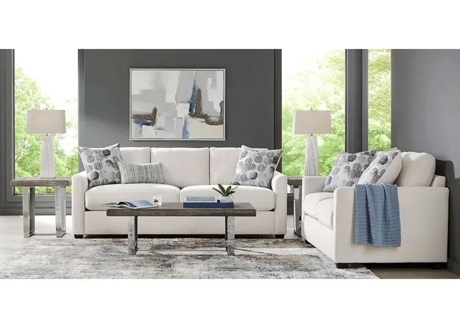 Caprice Ivory 7 Pc Living Room with Sleeper Sofa