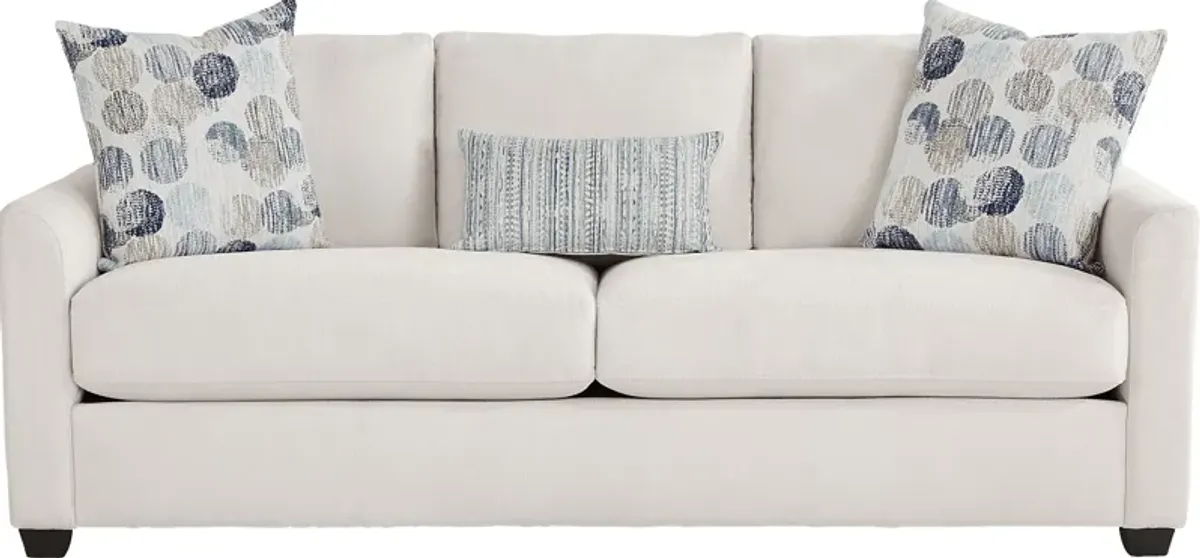 Caprice Ivory 7 Pc Living Room with Gel Foam Sleeper Sofa