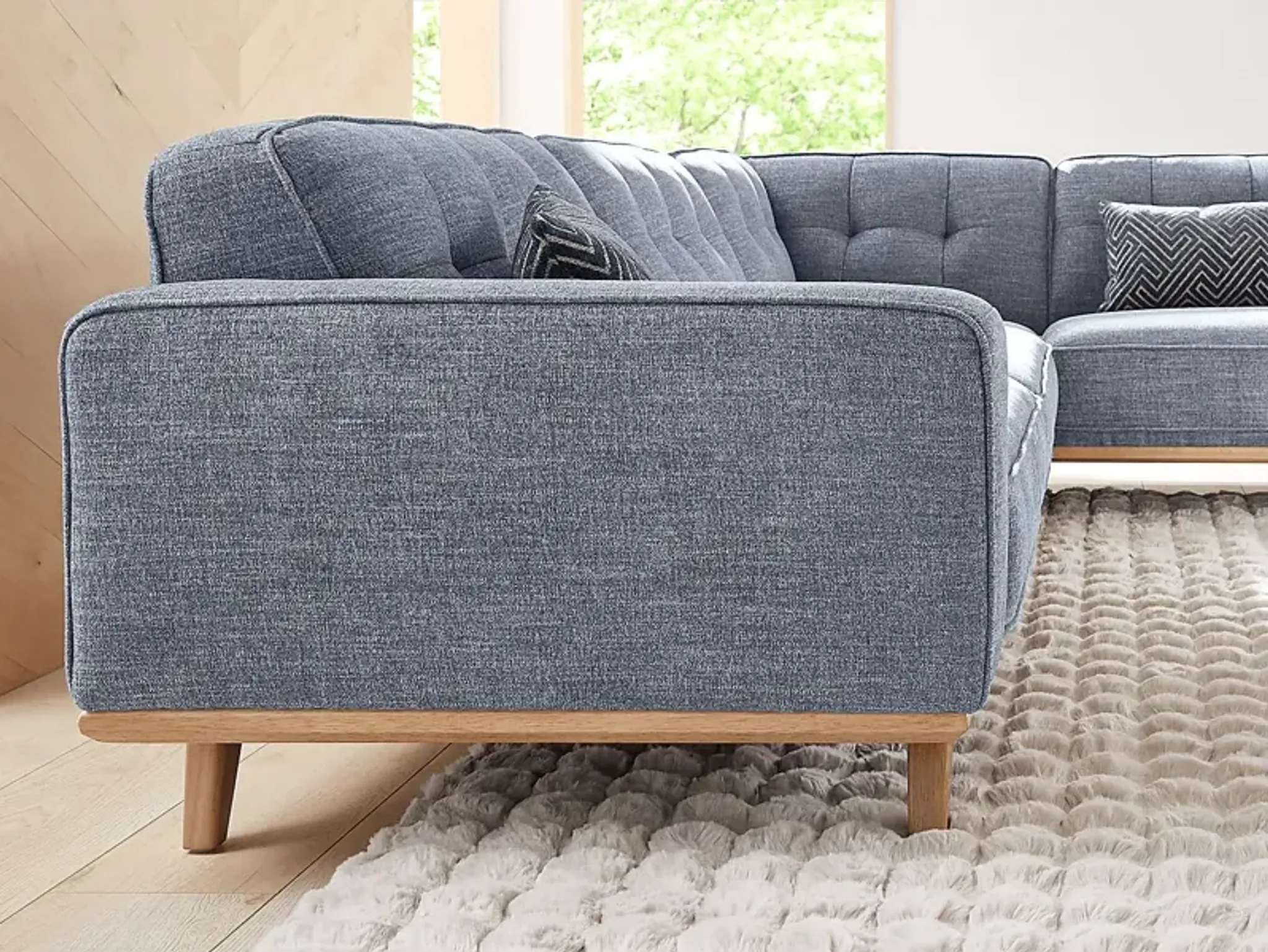 Stamford Bridge Denim 2 Pc Sectional Rooms To Go | Furniture.com