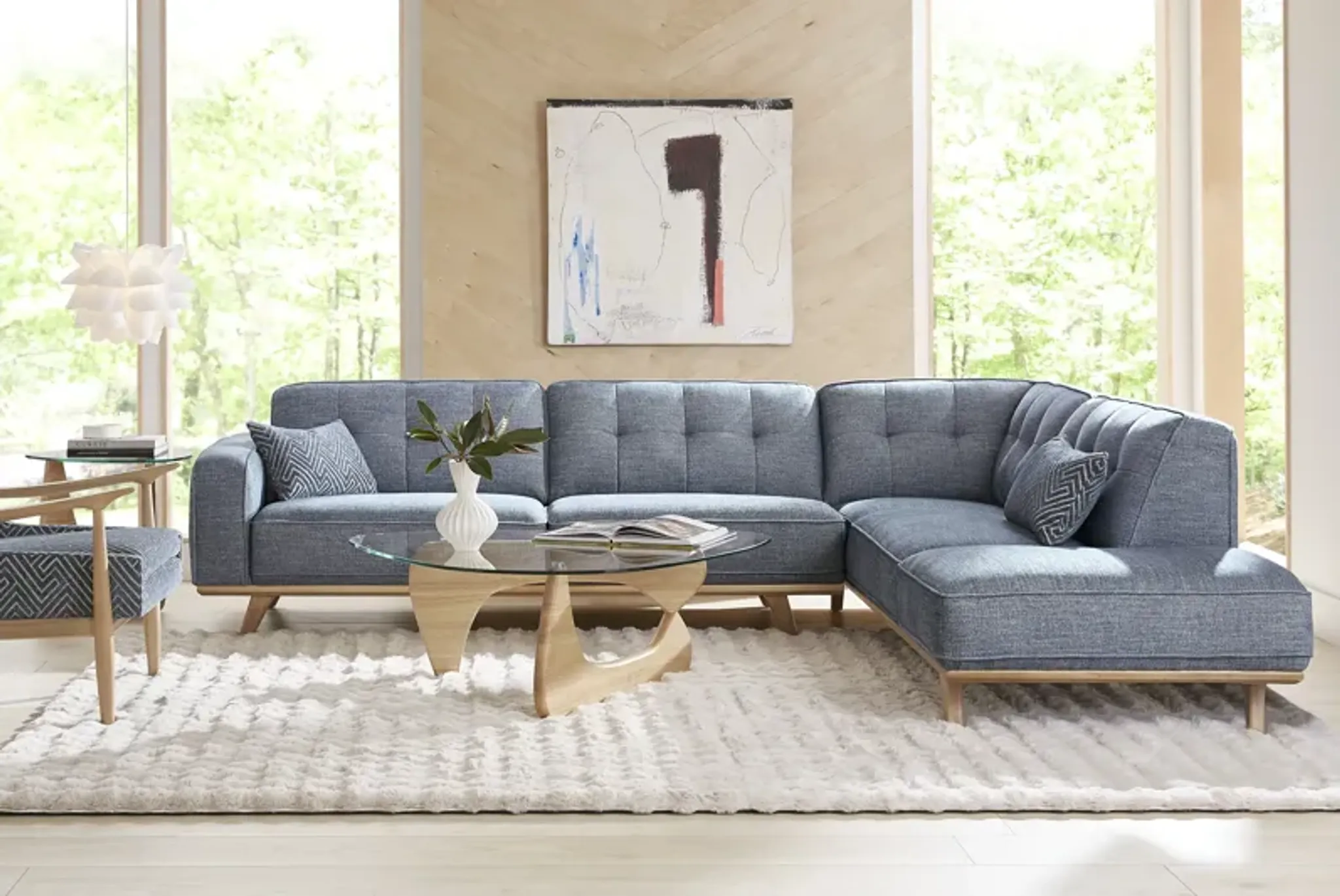 Stamford Bridge Denim 2 Pc Sectional Rooms To Go | Furniture.com