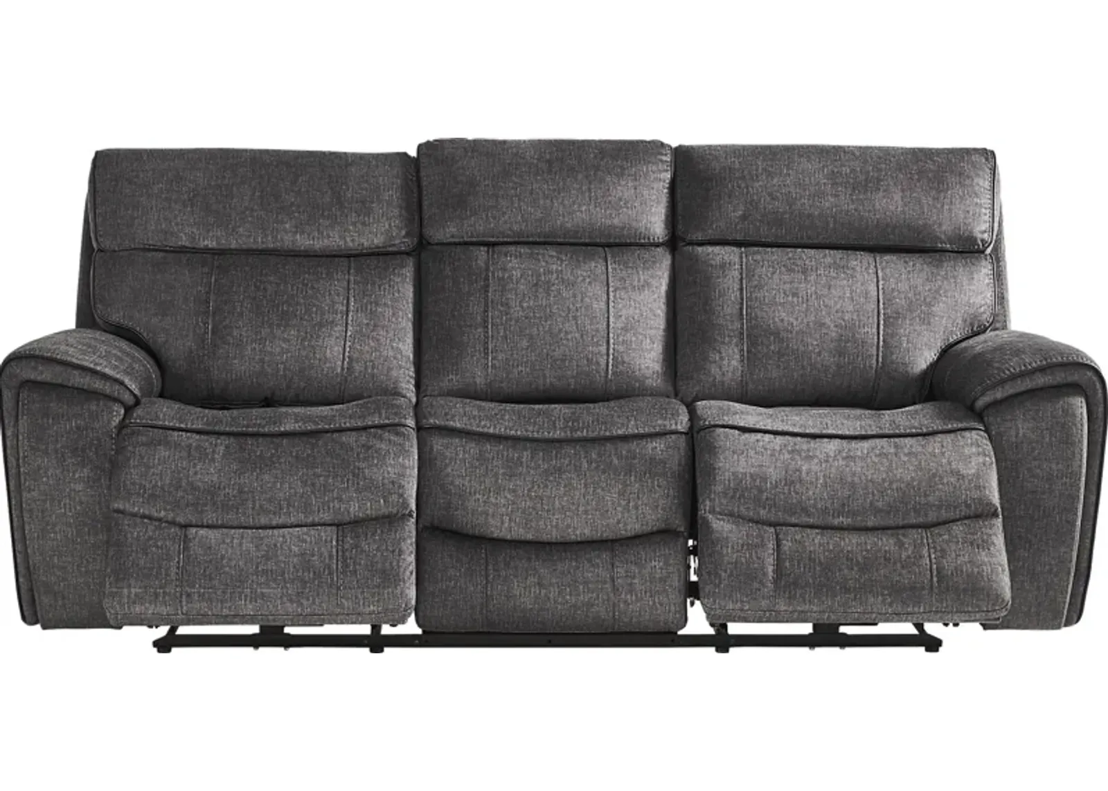 Bradshaw Place Dark Gray Dual Power Reclining Sofa