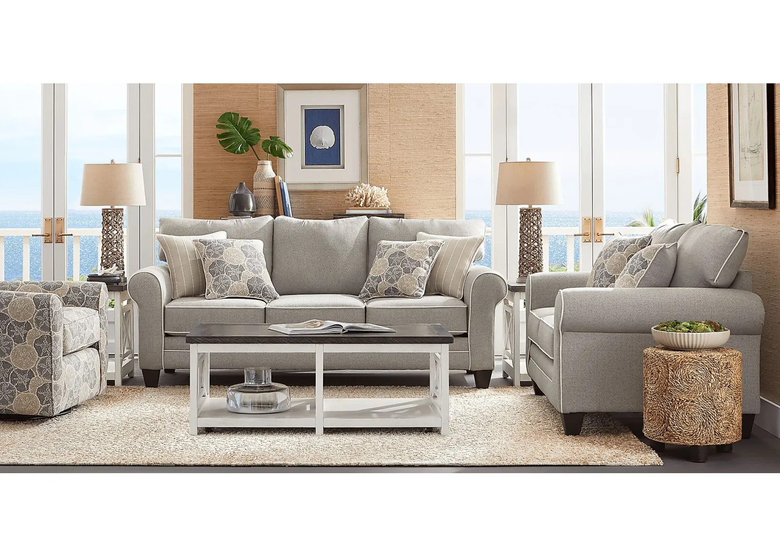 Kailani Coast Gray 8 Pc Living Room