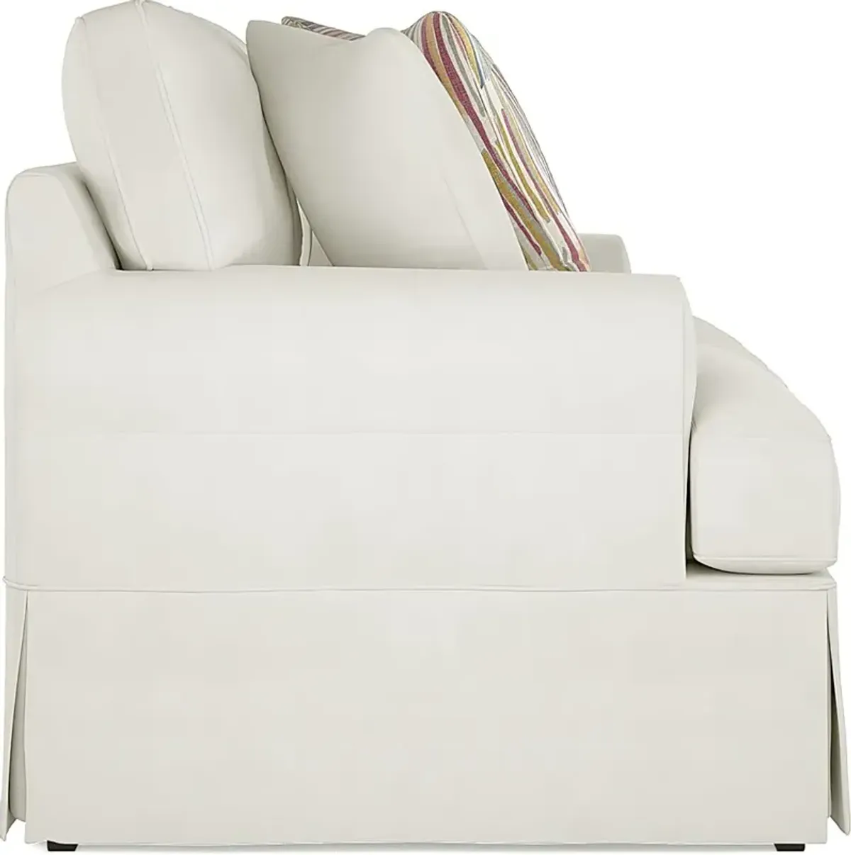 Beachside Walk White Denim Slipcover 2 Pc Living Room