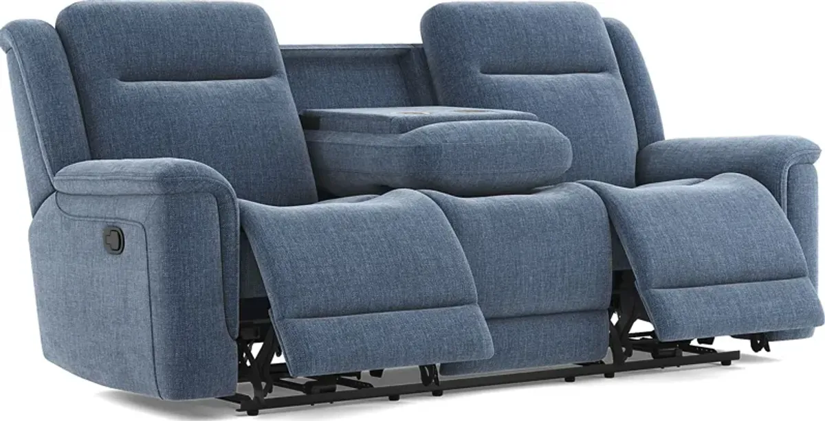 Meadow Park Cobalt Reclining Sofa