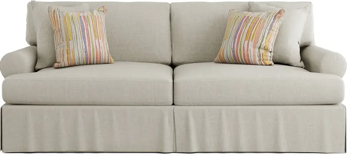 Beachside Walk Linen Textured Slipcover 2 Pc Living Room