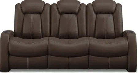 Crestline Brown Dual Power Reclining Sofa