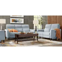 Corby Lane Ocean 5 Pc Living Room with Dual Power Reclining Sofa