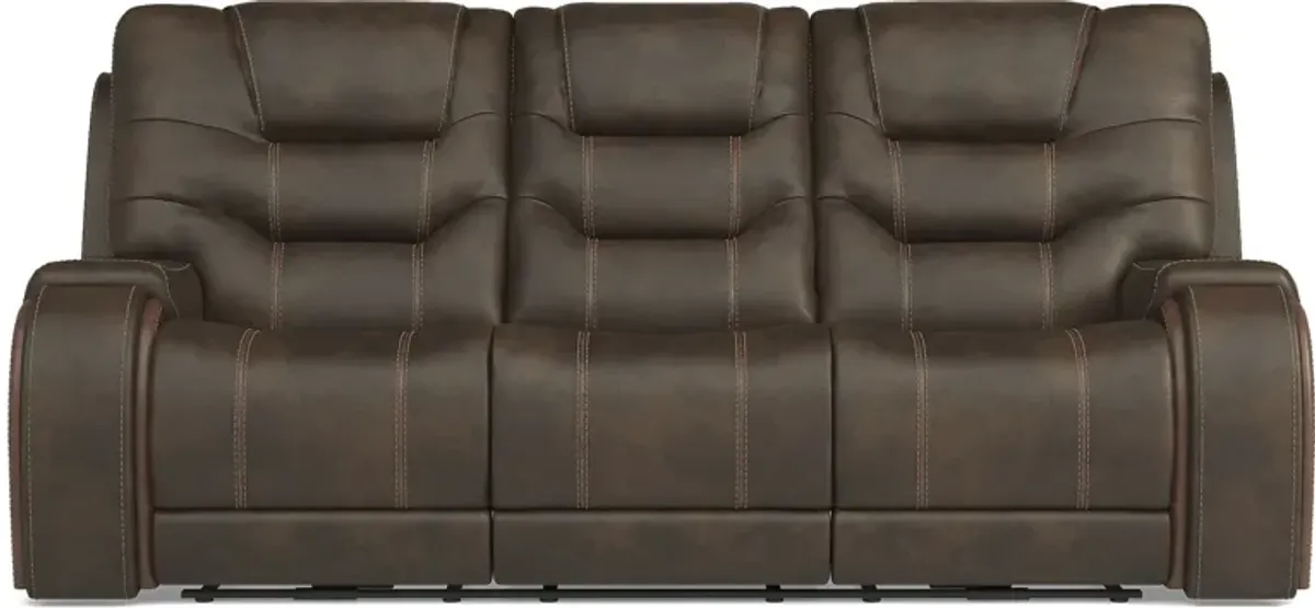 Laredo Springs Brown Reclining Sofa